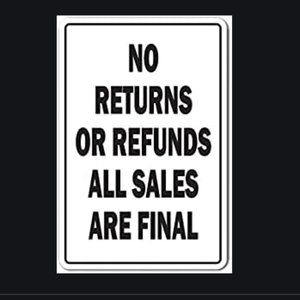 All sales are final